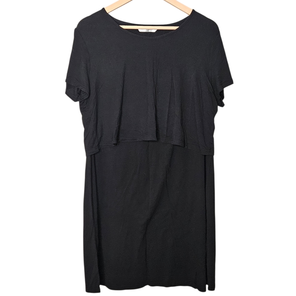 Ekouaer Nursing Nightgown Size Large | Black Maternity Sleep Dress
